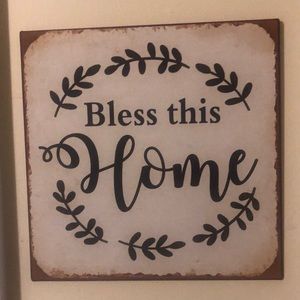 Bless this home metal decor